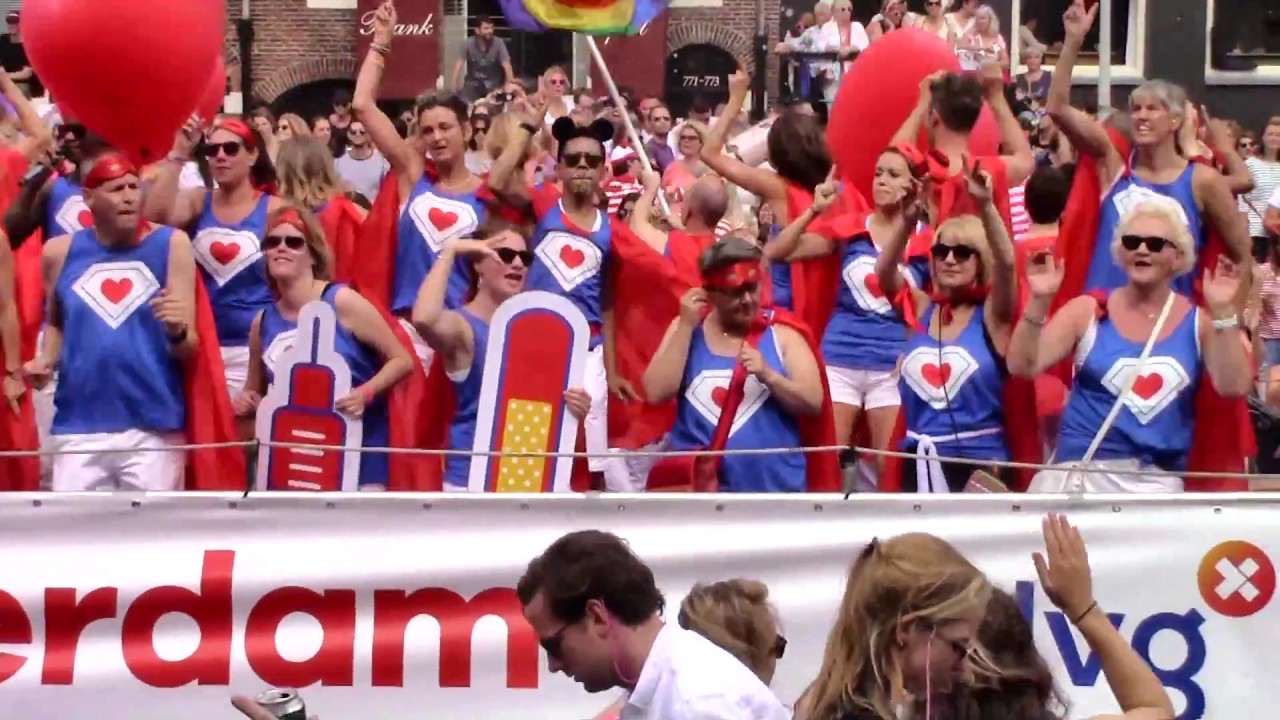 Amsterdam Gay Pride 2017, Canal Parade 10/13 - OLVG-SLAZ, Ambulance, Circus Renz, Achterom, ASV Gay