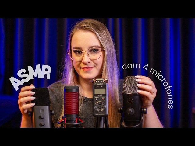 ASMR | EXPLORANDO SONS NOS PRÓPRIOS MICROFONES | TAPPING E SCRATCHING | BINAURAL| SENSIBILIDADE ALTA