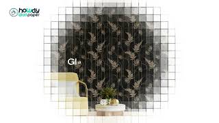 Golden Leaves Wallpaper Fern Leaves Wall Covering Room Decor Art Deco Wallpaper for Walls