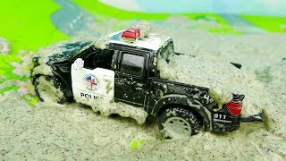 Police Chase Thief Car Video for kids - Police car in mud - Best Cars For Kids