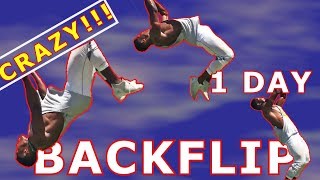 My Backflip Progression in just 1 day (MUST WATCH)