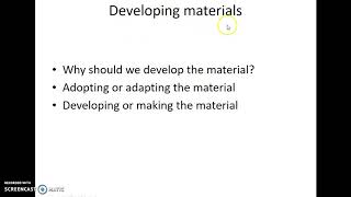 Framework of Course Design and Processes of Course Design