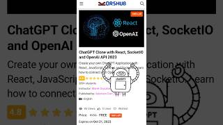 ChatGPT Clone with React, SocketIO and OpenAI API 2023 #chatgpt #freeudemycourses #korshub #socketio