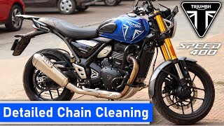 Triumph Speed 400 - Chain Cleaning