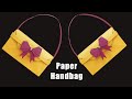 Origami Paper handbag | Paper purse easy | Easy Paper Crafts | Paper gift bag | 5 minutes Crafts