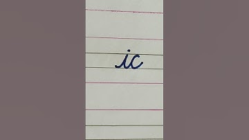 ic - How to write Cursive writing Small letter Connections || Cursive handwriting Practice ||