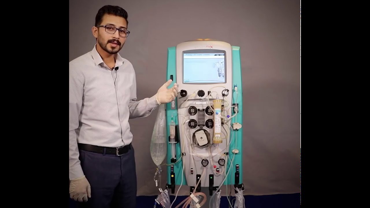 تحضير جهاز الغسل الدموي المتواصل Prismaflex