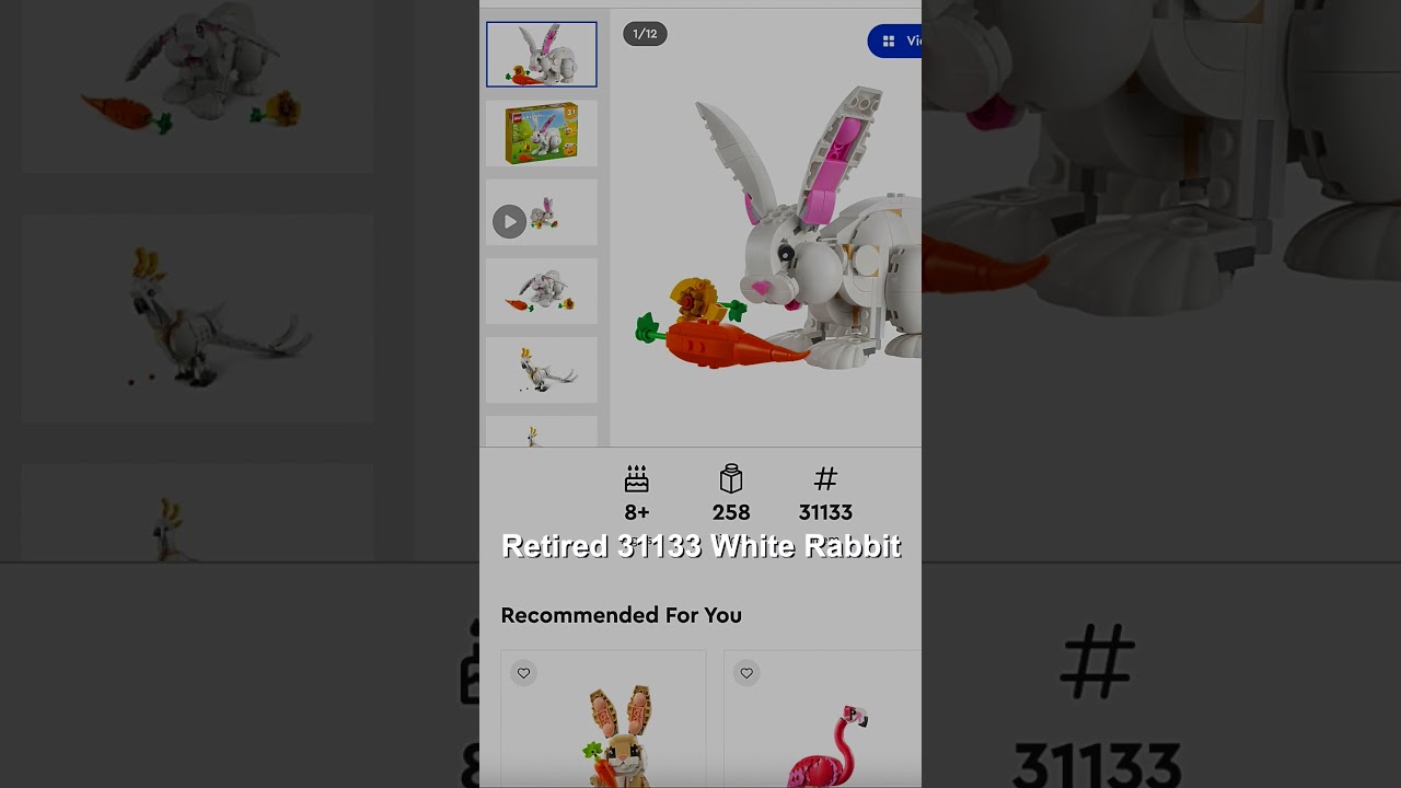 MacKenzie Childs bunny rabbit figurine built out of Lego! 