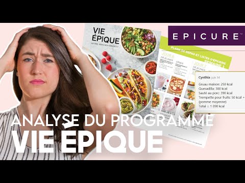 Programme Vie Épique de Épicure: Plan de repas & recettes | Analyse de nutritionniste