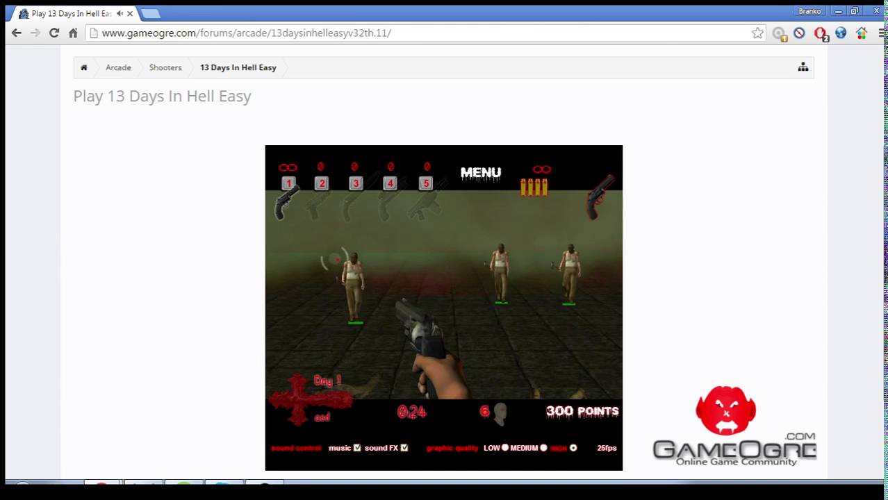 Arcade game: 13 Days in Hell - Gameplay on Gameogre - YouTube