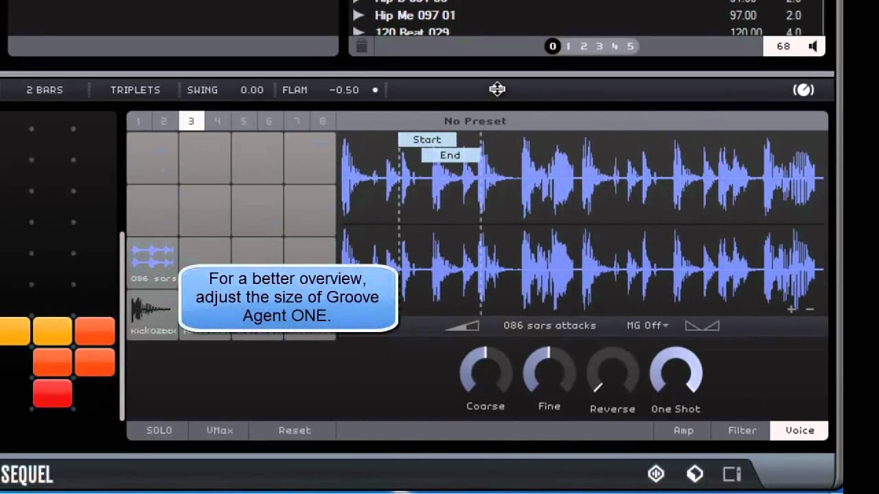 Sequel 3 - Create your own drum kits and patterns video tutorial