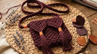 Macrame Bag Tutorial Using Diamond Patterns | New Design Macrame Bag