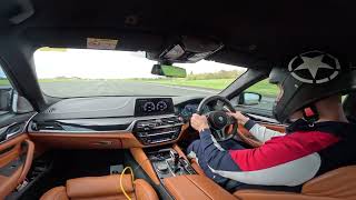 POV M5 F90 Launch control on 1/4 mile 10.5 sec