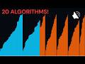 Sounds of 20 Sorting Algorithms in 9 minutes