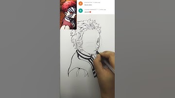 how to draw #akaza 🥶 #akazaedits #demonslayer #tanjiro #animeedit #shorts #viralvideo  #anime