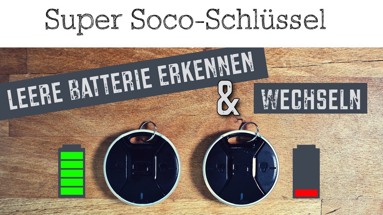 Super Soco TC Schlüssel: Leere Batterie erkennen + Batterie wechseln (Tutorial)