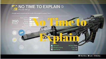 Destiny No Time to Explain