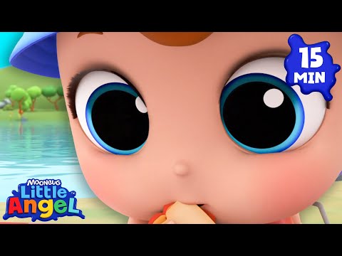 A Fun Trip to The Lake | Animal Learning Videos | Little Angel Kids Songs & Nursery Rhymes