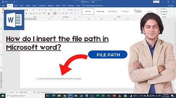How do I insert the file path in Microsoft word?