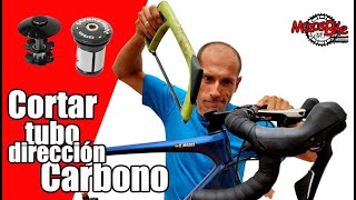 Arañas de dirección y corte de tubo de carbono