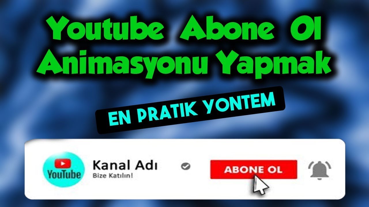 Kisisel Abone Ol Animasyonu En Basit Yontem Youtube