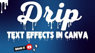 How to add DRIP TEXT EFFECT in Canva #canva #howto #texteffect #texteffectediting #tutorial