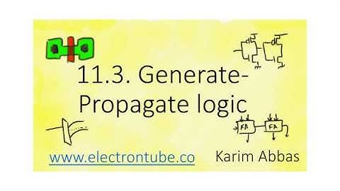 11.3. Generate Propagate logic