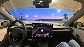 Raw 1x: Tesla Self-Driving 14.2.1 Struggles to Escape Universal Studios Parking Lot