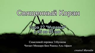 Сура 27.  "Ан-Намль" (Муравьи) с 45 по 93 аят