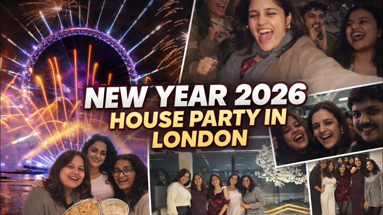New Year 2026 in London🇬🇧🎡 House partyyy🎉🎉🎉🎉