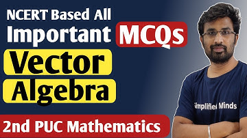 Vectors Important MCQs | 1 mark questions | 2ndPUC Mathematics Exam 2023