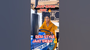 Jaatni Ki Entry 💪🔥 | Desi Style On Tractor | Jaat Intro Song #pranjaldahiya #youtubeshorts #shorts