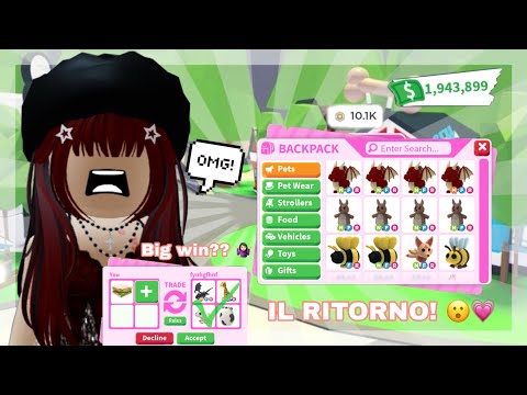 *HO PET FOLLI* Sono Tornata Su Adopt Me Ita! Big win?💗⭐️ | Adopt Me Ita!