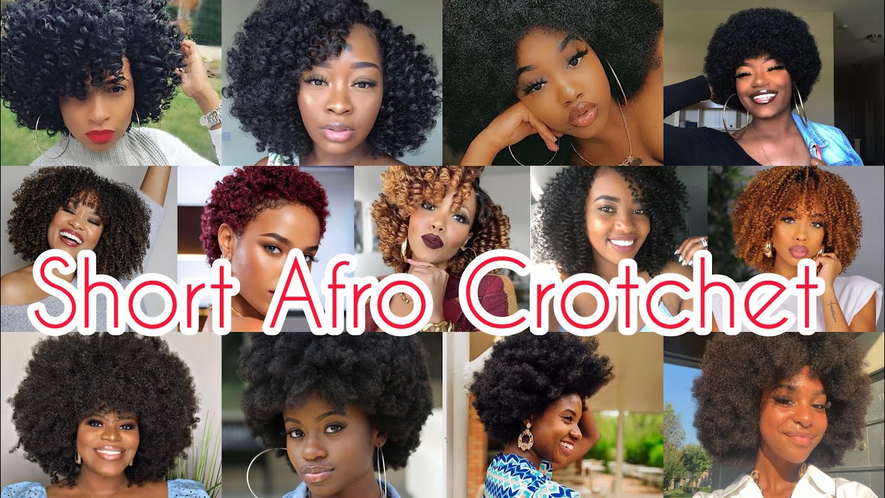 ‼️Новые лучшие идеи коротких афро-причесок, выполненных крючком, для африканских женщин🔥