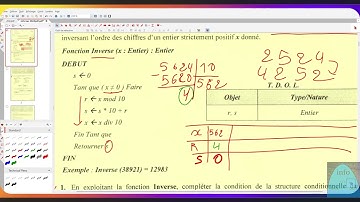 📘 Bac Scientifique Info Séance Direct | Exercices corrigés d’algorithmique & programmation