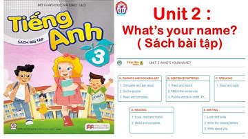 SBT TIẾNG ANH LỚP 3/UNIT 2/WHAT