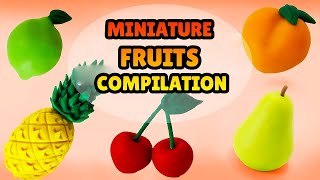🔴DIY How to make MINIATURE FRUITS COMPILATION - Easy Polymer Clay, Fondant, plastilina tutorial DIY screenshot 5