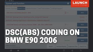 X-431| DSC (ABS) Coding On BMW E90 2006 | LAUNCH