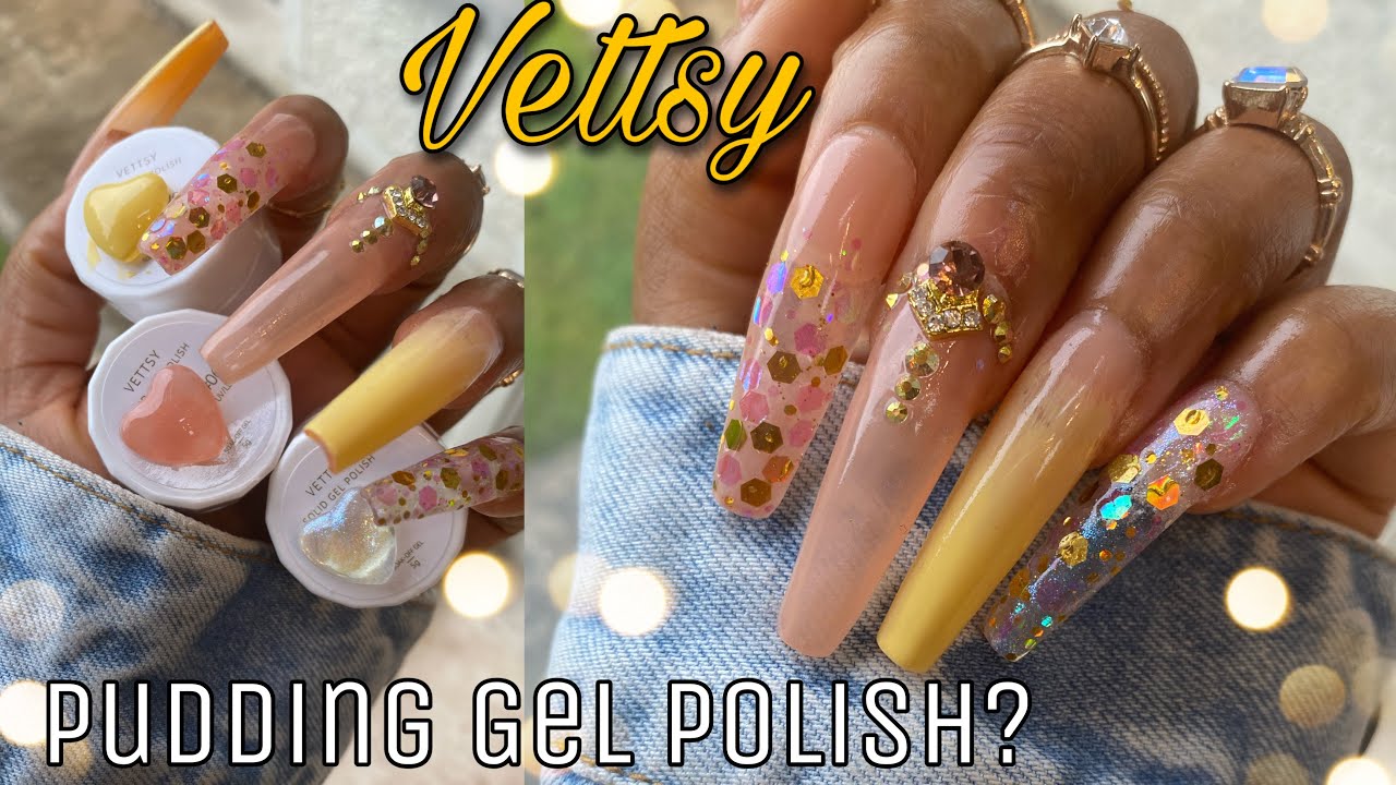 VETTSY SOLID PUDDING GEL POLISH REVIEW + NAIL DESIGN Unboxing and