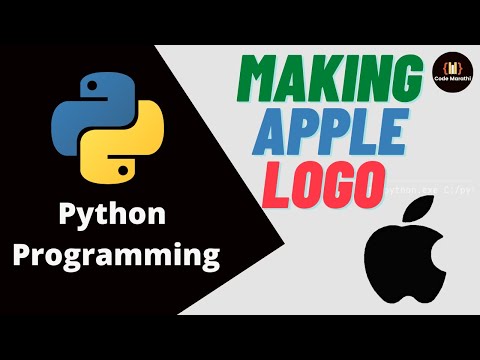 Making Apple Logo Using Python Programming within 1 Minute | Code Marathi @codemarathi