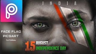 Indian Flag Face Painting Photo Editing  Tutorial In Pics Art | 15th Aug Face Editing | Sony Jackson screenshot 3