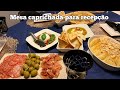 Mesa de petiscos super caprichada - Brie folhado | Burrata Caprese