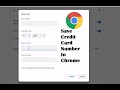How To Save Credit Card Numbers In Google Chrome