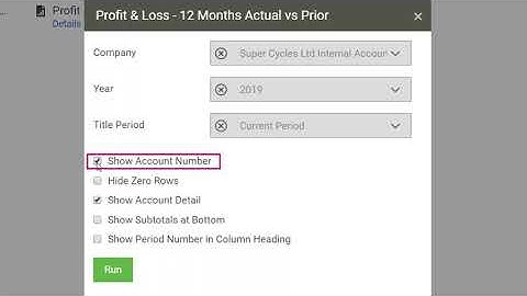 Sage Accounting: Show Account Numbers