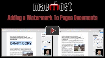 Adding a Watermark To Pages Documents (MacMost #1805)