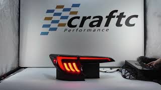 Craftc Performance Corolla 2019 Hatchback And Gr Corolla Sequential Taillights Finished Smoked Lens