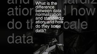 Today’s Ques: Difference B/W Data Normalization & Standardization #interviewprep #machinelearning