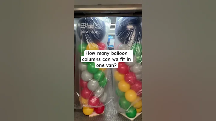 🤩 How many balloon columns can I fit in one van? #ballooncolumn #balloonartist #shorts