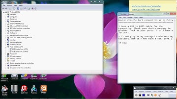 Router Console Port Connection Using Putty and USB-RJ45 cable