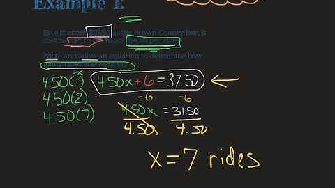 Write ax+b=c Equation from a Word Problem